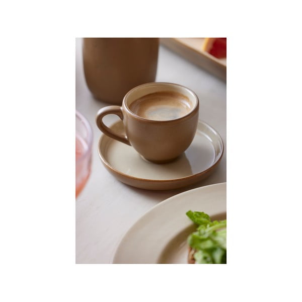 Brązowa kamionkowa filiżanka 70 ml – Bitz-image-2
