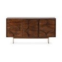 Brązowa komoda z litego drewna mango 145x76x40 cm Trisha – MOME