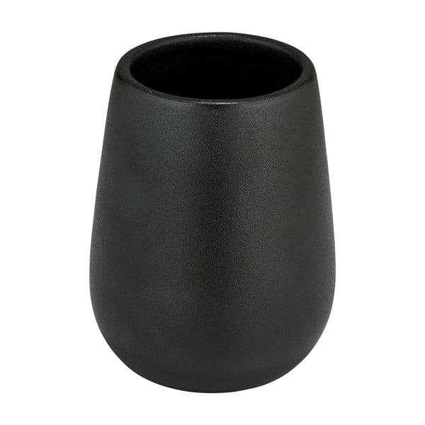 Czarny ceramiczny kubek na szczoteczki do zębów Nerno – Wenko