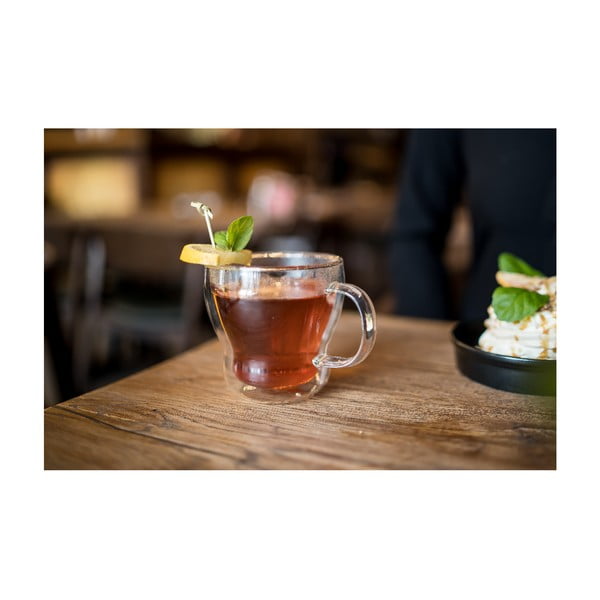 Szklane kubki do cappuccino/z podwójną ścianką zestaw 2 szt. 370 ml Bolla – Vialli Design-image-3