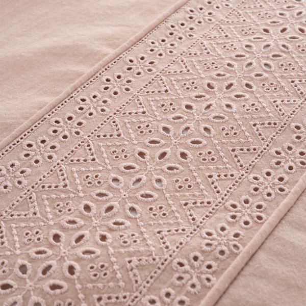 Różowa pościel dwuosobowa 230x220 cm Broderie Anglaise – Catherine Lansfield-image-3