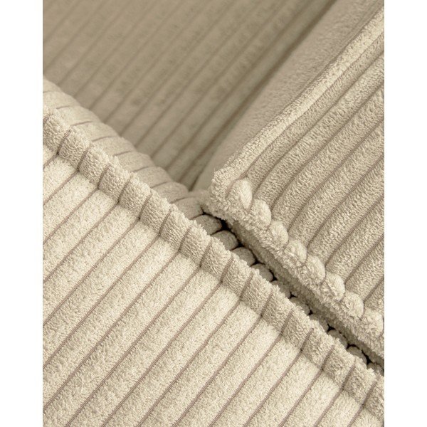 Beżowa sztruksowa sofa 210 cm Blok – Kave Home-image-3
