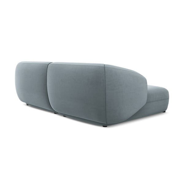 Jasnoniebieski aksamitny narożnik (lewostronny) Moana – Makamii-image-4