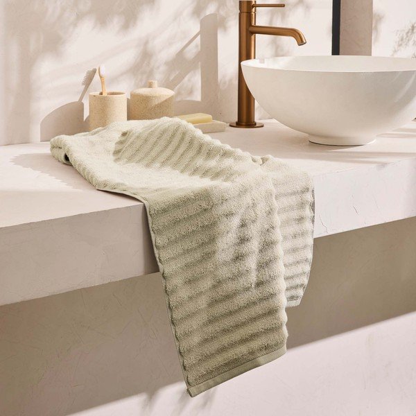 Beżowy bawełniany ręcznik frotte 50x90 cm Maya – douceur d'intérieur-image-1