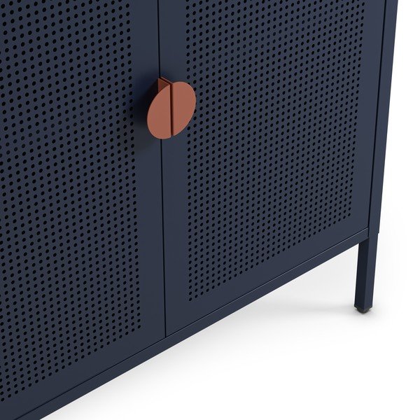Ciemnoniebieska metalowa szafka 160x90x40 cm Sayla – Marckeric-image-3