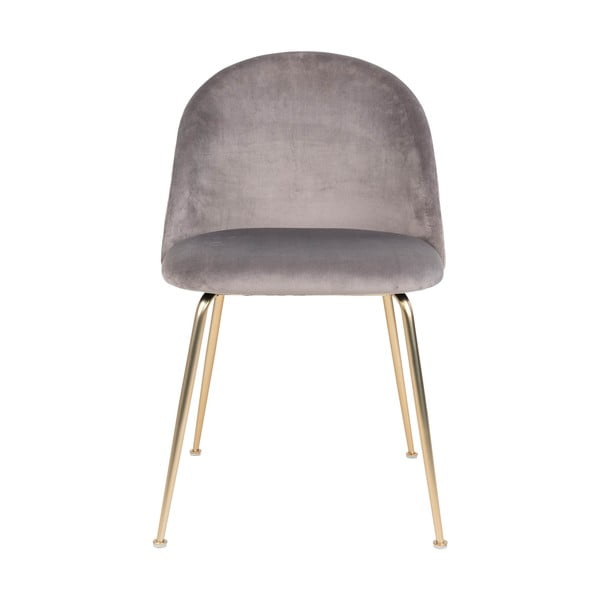 Jasnoszare aksamitne krzesła zestaw 2 szt. Geneve – House Nordic-image-2