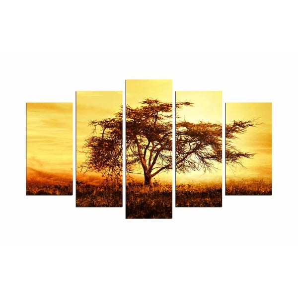 Obraz wieloczęściowy Tree In The Golden Hour, 110x60 cm