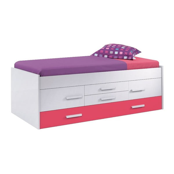 Łóżko z szufladami Hesse, 201x99x65 cm