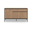 Niska komoda w dekorze dębu 140x80 cm Lorenza – Marckeric