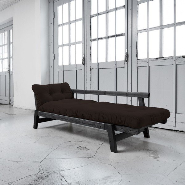 Sofa rozkładana Karup Step Black/Brown-image-3