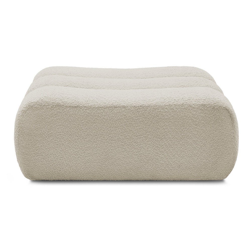 Beżowy podnóżek z materiału bouclé Azra – Bobochic Paris