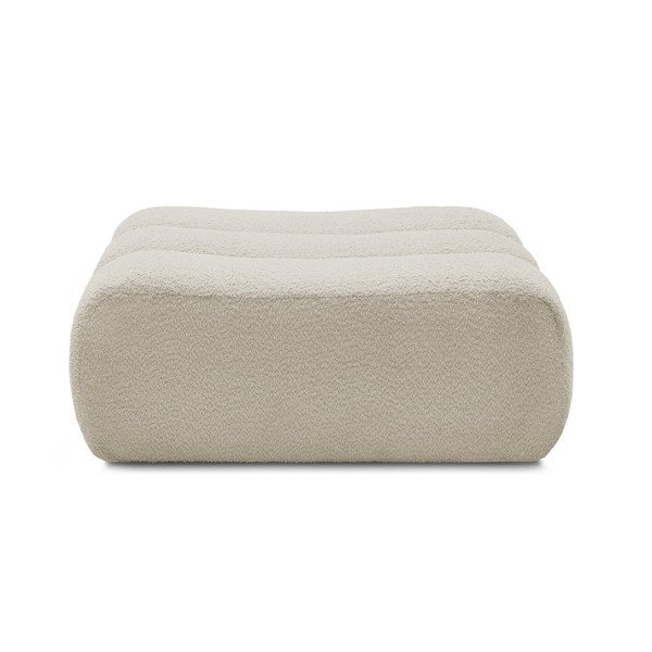 Beżowy podnóżek z materiału bouclé Azra – Bobochic Paris