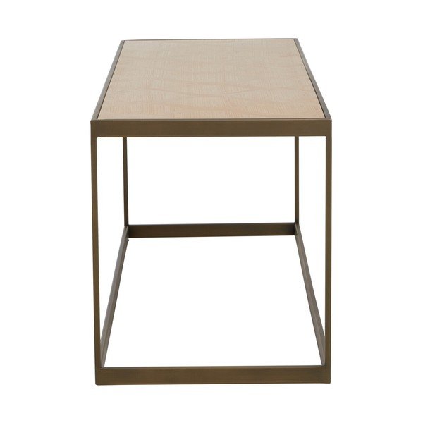 Brązowy/w naturalnym kolorze stolik z blatem w dekorze dębu 40x120 cm Grenoble – Premier Housewares-image-4