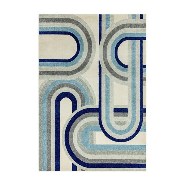 Szaroniebieski dywan 120x170 cm Nova Retro Blue – Asiatic Carpets