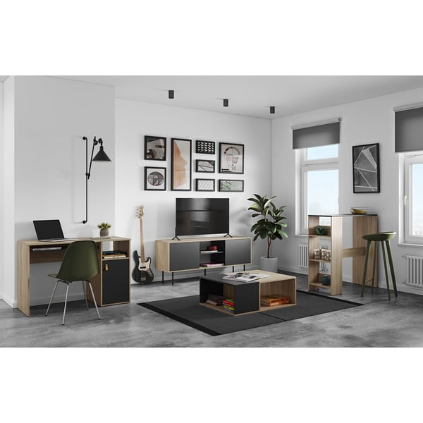 Biurko z blatem w dekorze dębu 50x115 cm Oxford – TemaHome-image-1