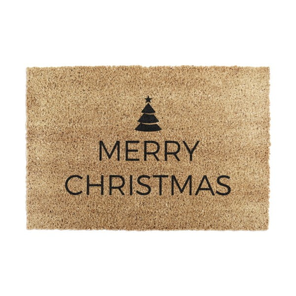 Wycieraczka ze świątecznym motywem z włókna kokosowego 40x60 cm Merry Christmas – Artsy Doormats