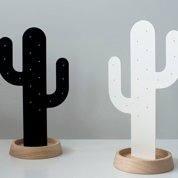 Biały stojak na biżuterię w kształcie kaktusa Qualy&CO Cactus-image-2