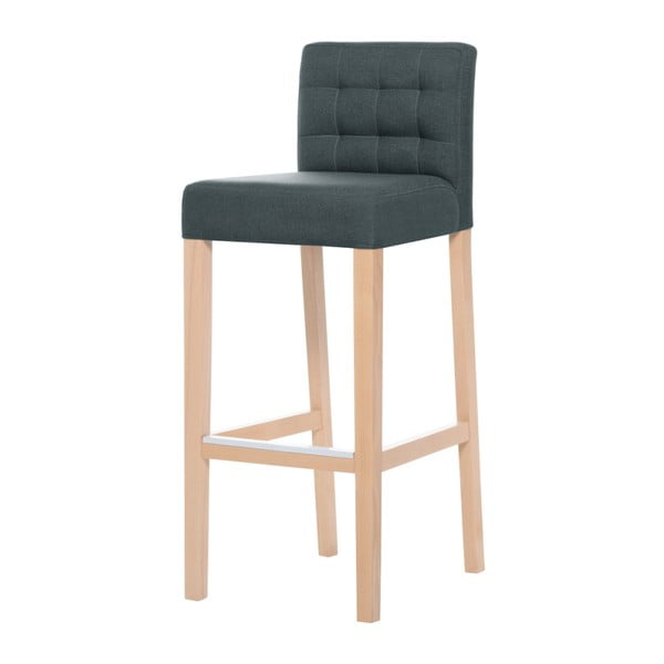 Miętowe krzesło barowe z brązowymi nogami Ted Lapidus Maison Jasmin