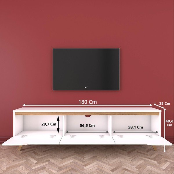 Biała szafka pod TV Wren-image-1