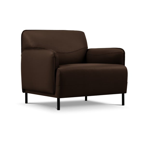 Brązowy skórzany fotel Windsor & Co Sofas Neso