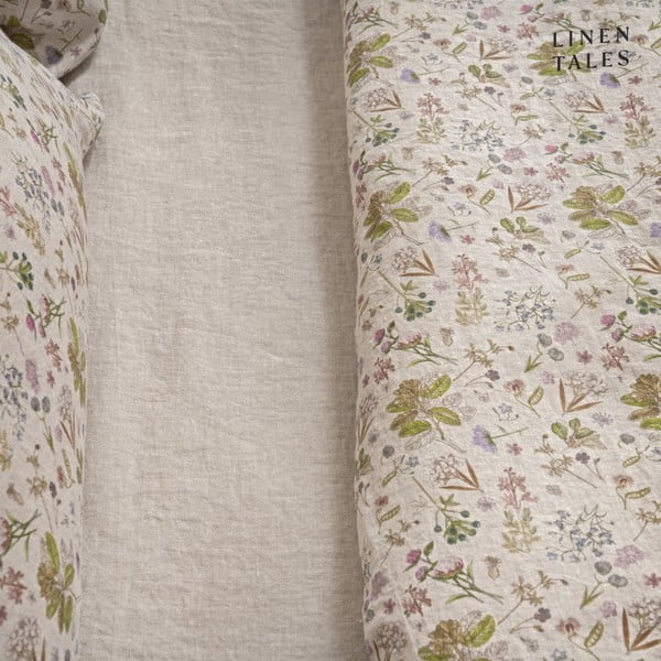 Lniane prześcieradło z gumką w naturalnym kolorze 140x200 cm Natural – Linen Tales-image-1