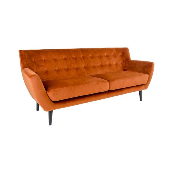 Pomarańczowa sofa pokryta aksamitem House Nordic Monte-image-3