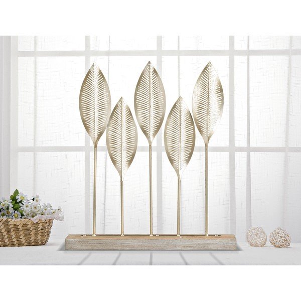 Figurka dekoracyjna w kolorze złota Mauro Ferretti Shot Leaf-image-1