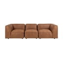 Koniakowa sofa z imitacji skóry 282 cm Fairfield Kentucky – Bonami Selection