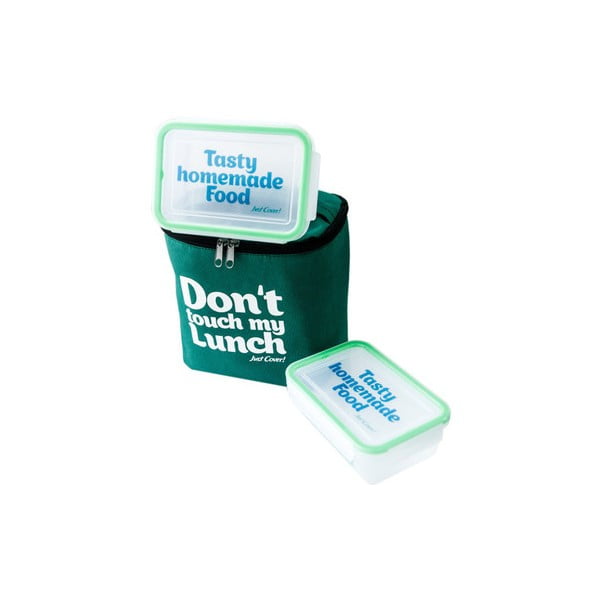 Torba na
  lunch i dwa pojemniki Pack & Go Don't Touch My Lunch Green
