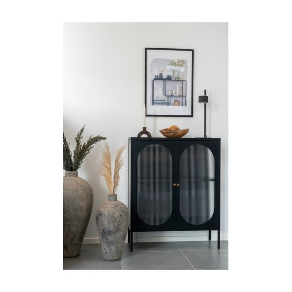 Brązowy wysoki wazon z terakoty Corvo – House Nordic-image-3