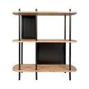 Czarny stalowy regał Leitmotiv Sole, 80x83,5 cm