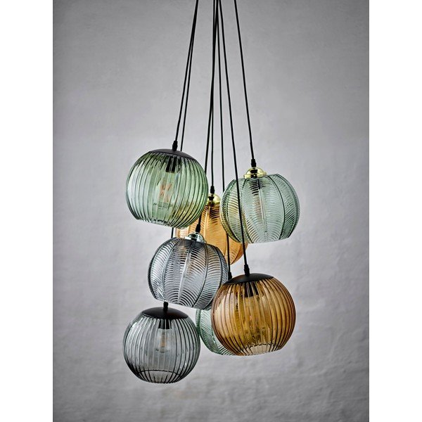 Brązowa szklana lampa wisząca LED ø 23 cm Sybia – Bloomingville-image-2