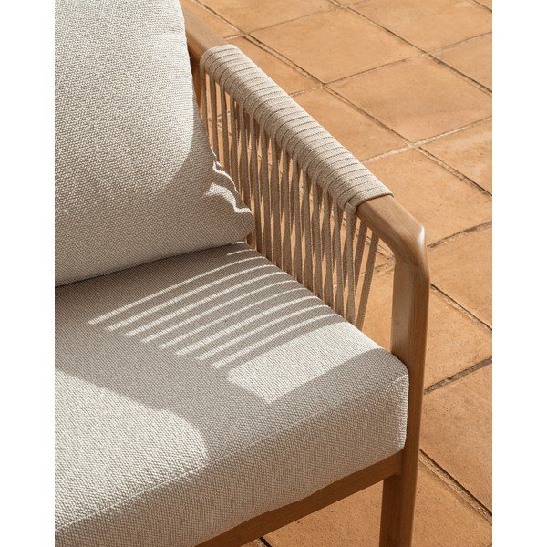 Beżowy aluminiowy zestaw mebli ogrodowych dla 4 osób Sirte – Kave Home-image-4