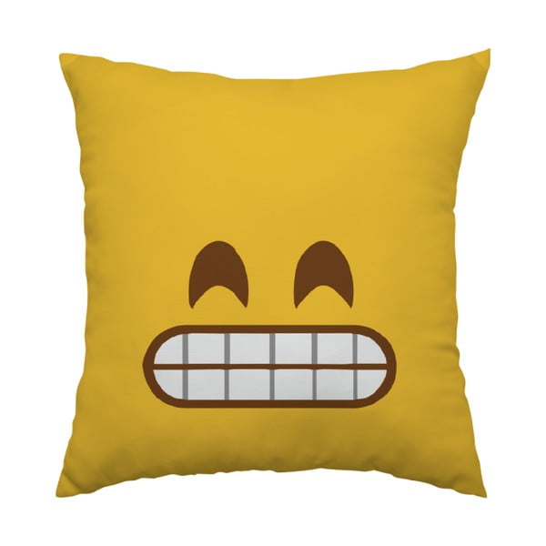 Poduszka Emoji Grrr, 40x40 cm