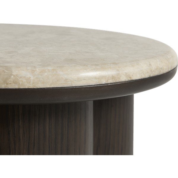 Okrągły stolik z marmurowym blatem ø 45 cm Piazze – Unique Furniture-image-1