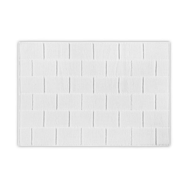 Biały bawełniany dywanik łazienkowy Foutastic Tile, 50x80 cm