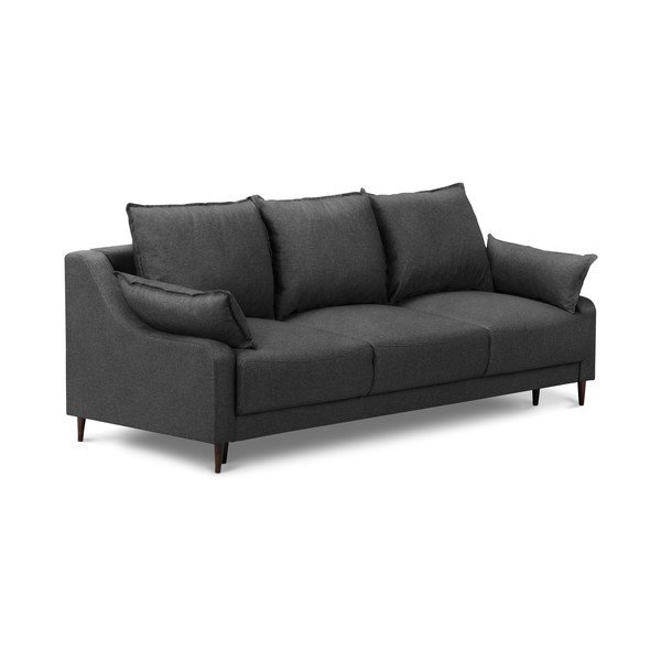 Ciemnoszara rozkładana sofa ze schowkiem Mazzini Sofas Ancolie, 215 cm-image-2