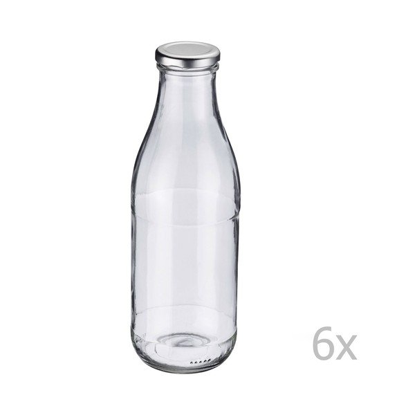 Zestaw 6 szklanych butelek Westmark, 1000 ml