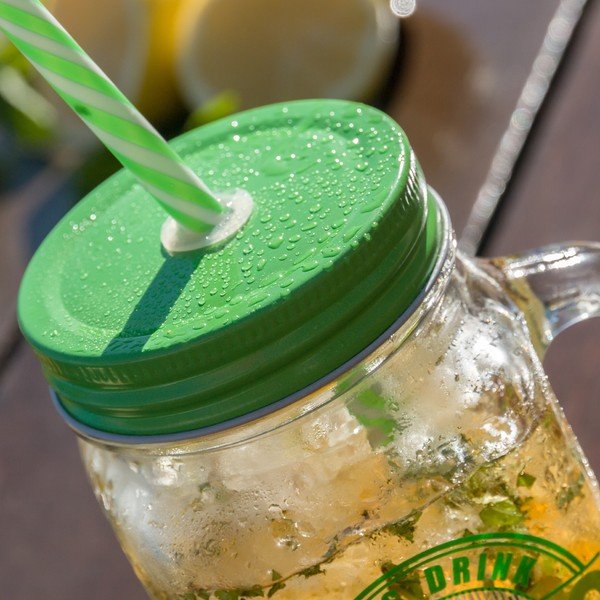 Szklanka/słoik ze słomką InnovaGoods Mojito, 450 ml-image-2