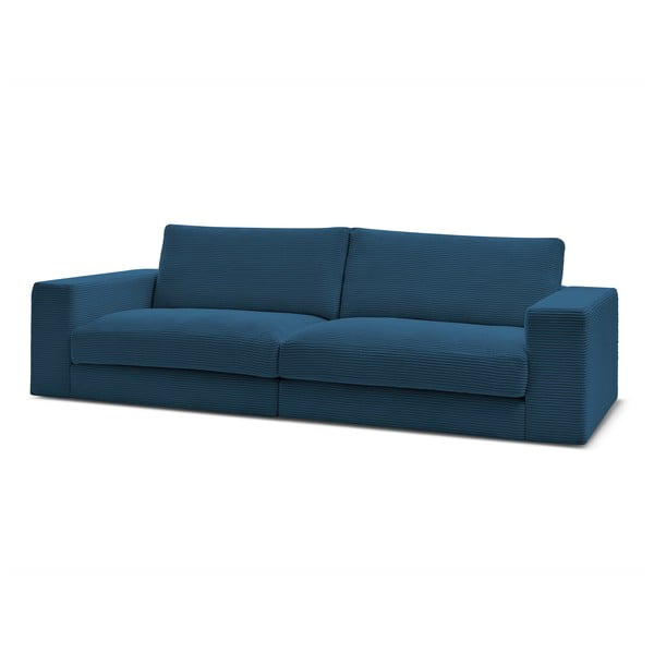 Ciemnoniebieska sztruksowa sofa 274 cm Leonard – Bobochic Paris-image-3