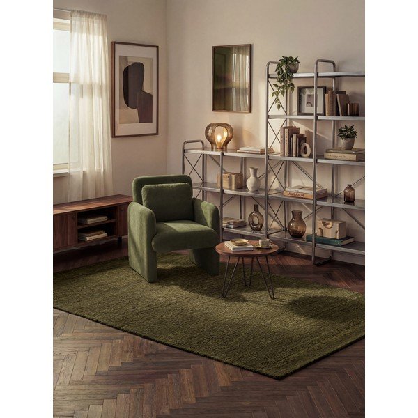 Ciemnozielony wełniany dywan tkany ręcznie 160x230 cm Bexley Woolwich – Ted Baker-image-1
