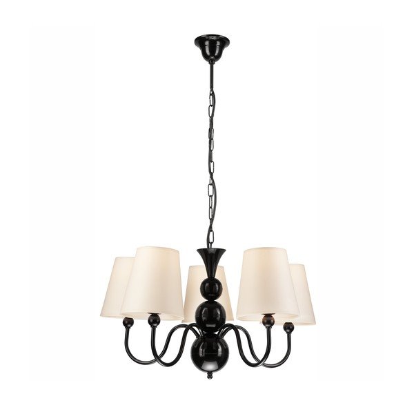 Czarna lampa wisząca − LAMKUR