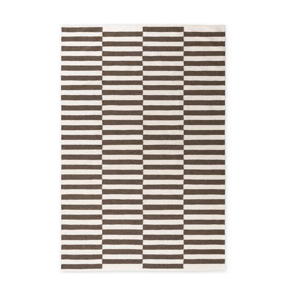 Biały/brązowy wełniany dywan dwustronny/tkany ręcznie 200x300 cm Vika – Hanse Home