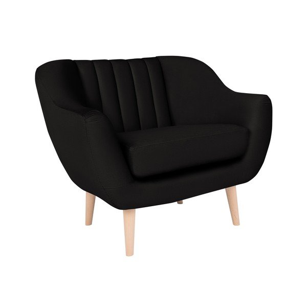 Czarny fotel Micadoni Home Vincente-image-2