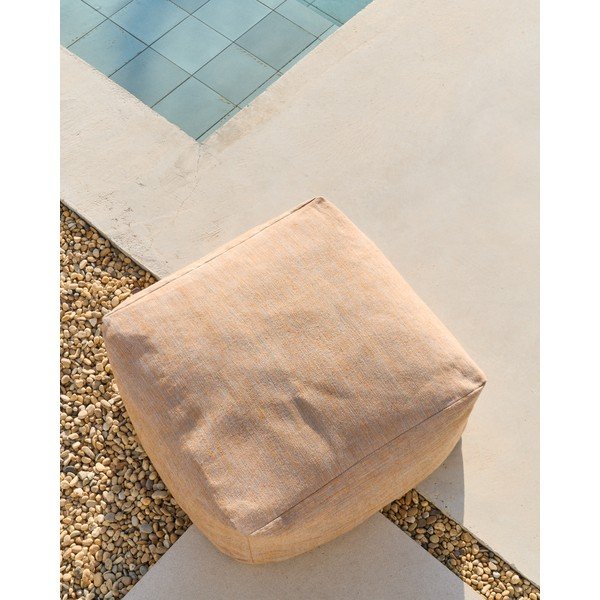 Pomarańczowo-naturalny puf Vedell – Kave Home-image-1