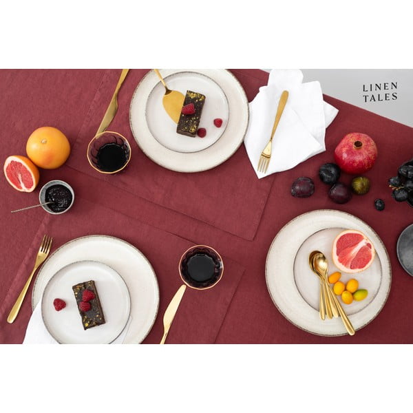 Lniany obrus 140x250 cm Marsala – Linen Tales-image-1
