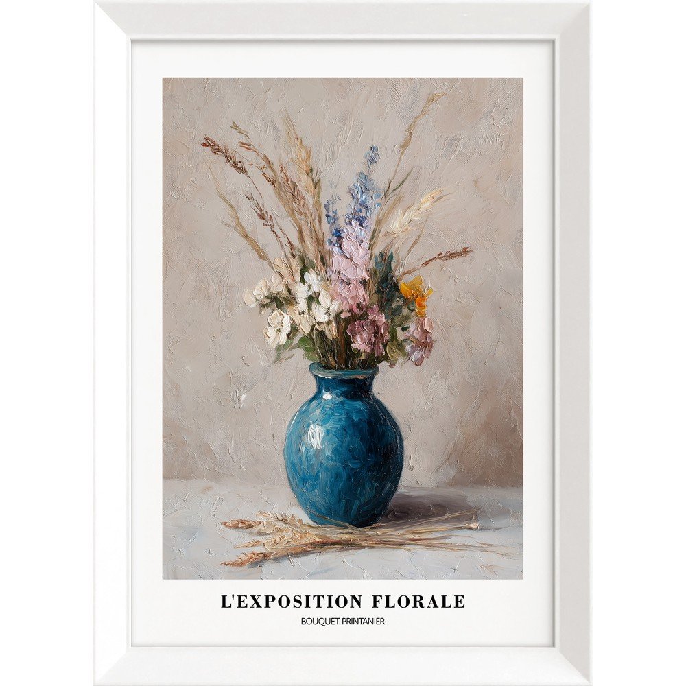 Obraz drukowany z ramą w zestawie 56x75 cm Blue Vase – Styler