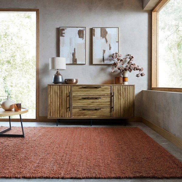 Dywan tkany ręcznie w kolorze terakoty 160x230 cm Finley – Flair Rugs-image-1