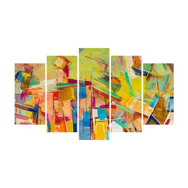 Wieloczęściowy obraz na płótnie Multicolor Abstract