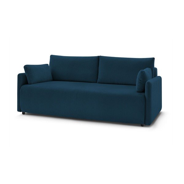 Ciemnoniebieska sztruksowa rozkładana sofa 211 cm Marcel – Bobochic Paris-image-3